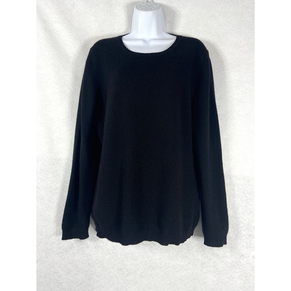 Charter Club Sweater Women's Medium Black Long Sleeve 100% Cashmere Pullover